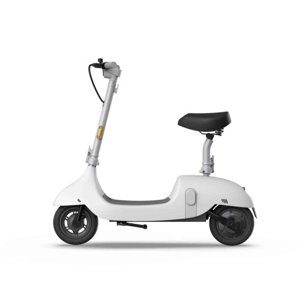 OKAI Ceetle Pro Electric Scooter with Foldable Seat w_35 Miles Operating Range & 15.5mph Max Speed - White – Image 2