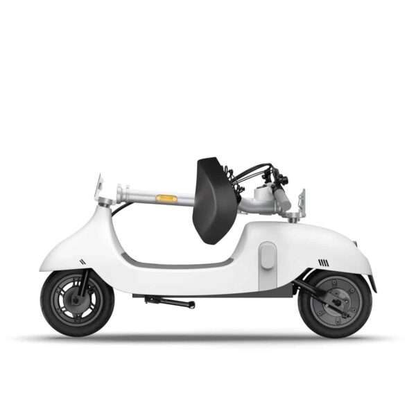 OKAI Ceetle Pro Electric Scooter with Foldable Seat w_35 Miles Operating Range & 15.5mph Max Speed - White – Image 3