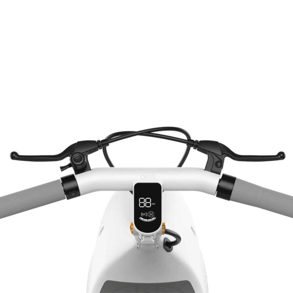 OKAI Ceetle Pro Electric Scooter with Foldable Seat w_35 Miles Operating Range & 15.5mph Max Speed - White – Image 4