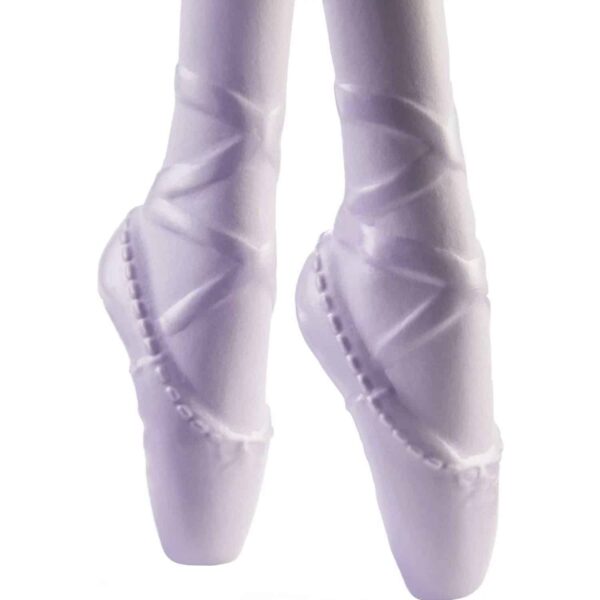 Barbie Ballerina Doll in Purple Tutu with Black Hair, Brown Eyes, Ballet Arms & Sculpted Toe Shoes – Image 4