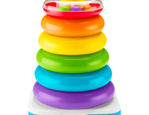 Fisher-Price Giant Rock-a-Stack Infant and Toddler Stacking Toy, 14+ Inches Tall