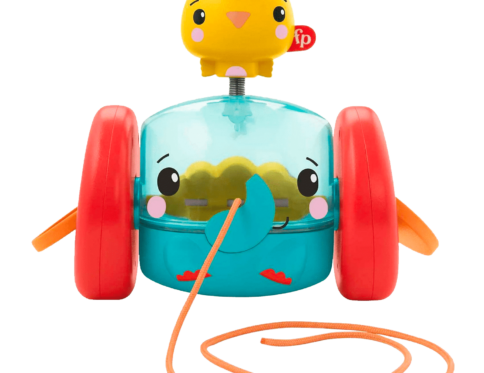 Fisher-Price Pull-Along Elephant Rattle Toy for Infants and Toddlers Ages 12+ Months