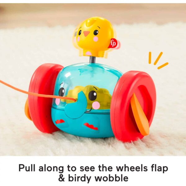 Fisher-Price Pull-Along Elephant Rattle Toy for Infants and Toddlers Ages 12+ Months – Image 3
